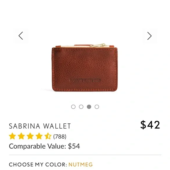 NWOT Portland Leather Sabrina Wallet- in nutmeg - Picture 2 of 7